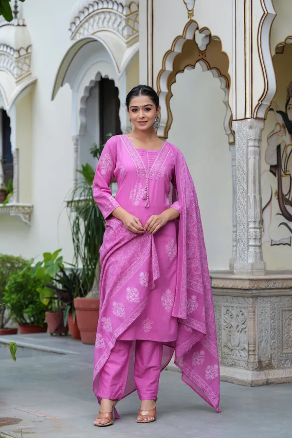 Pink_Cotton_Straight_Kurta_Set_With_Designer_Yoke_Adda_Work_For_Women