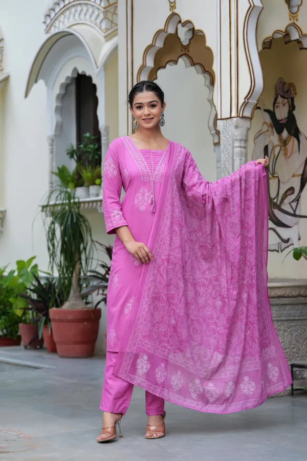 Pink_Cotton_Straight_Kurta_Set_With_Designer_Yoke_Adda_Work_For_Women