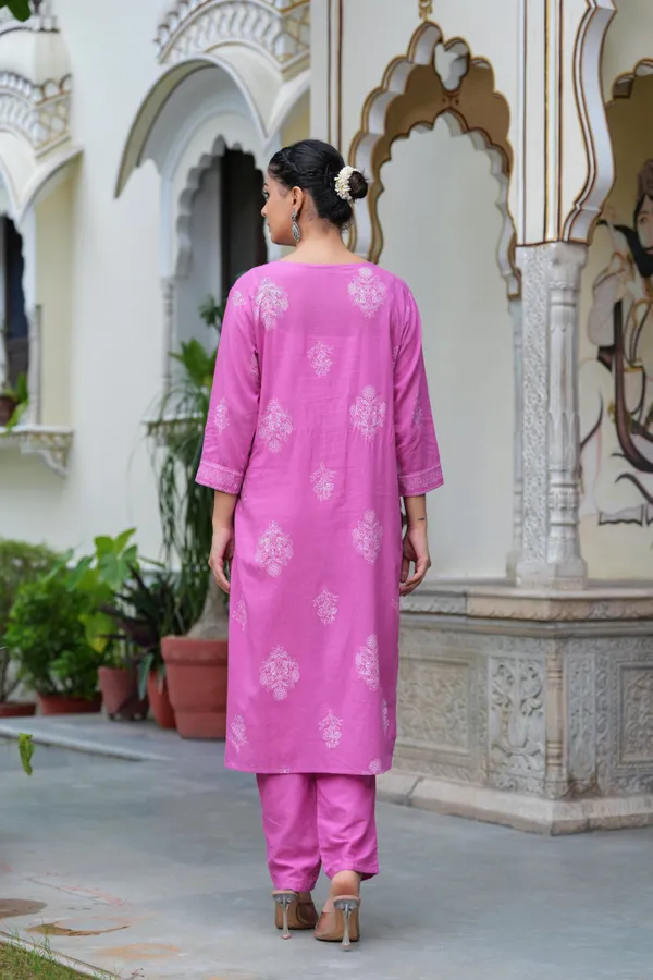 Pink_Cotton_Straight_Kurta_Set_With_Designer_Yoke_Adda_Work_For_Women