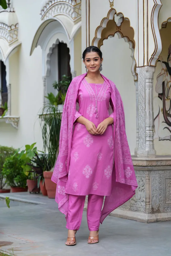 Pink_Cotton_Straight_Kurta_Set_With_Designer_Yoke_Adda_Work_For_Women
