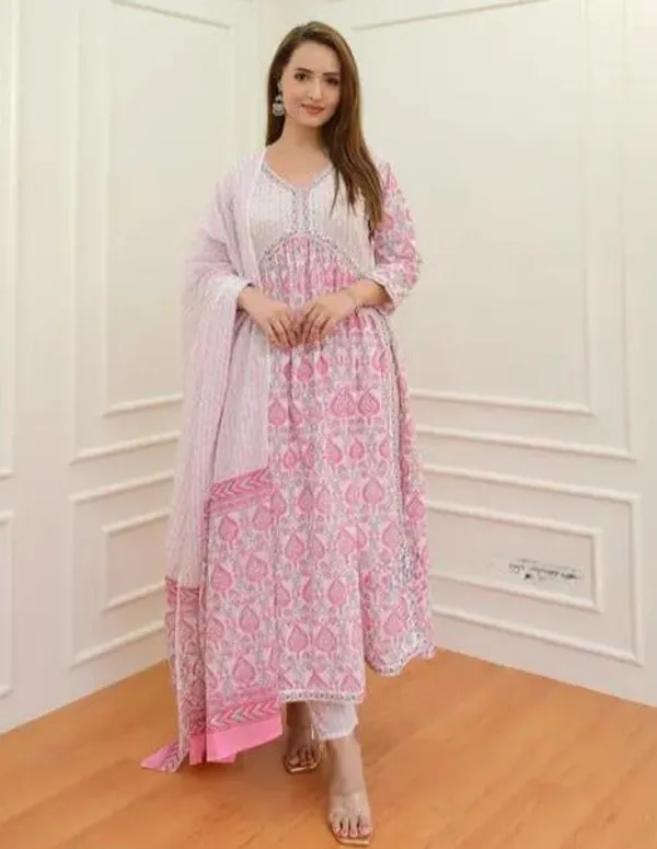 Pink_Cotton_Embroidered_Alia_Cut_Suit_Set_With_Pants_Dupatta_For_Women