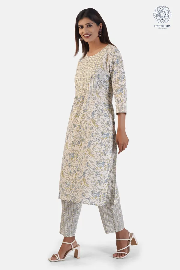 Blue_Cotton_Floral_Printed_Kurta_Pant_Dupatta_Set_Ethnic_Wear_For_Women