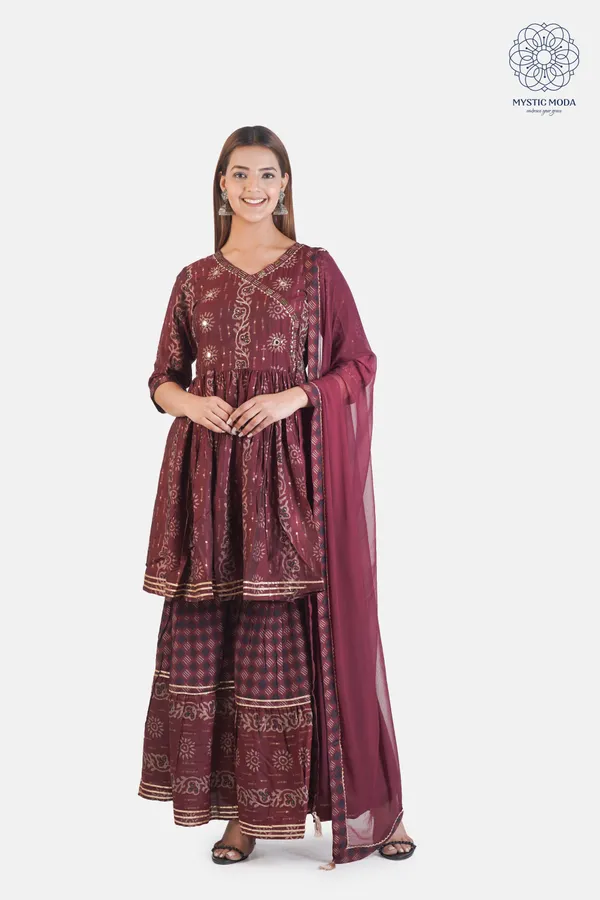 Red_Muslin_Embroidered_Sharara_With_Dupatta_Set_Elegant_Ethnic_Ensemble_For_Women