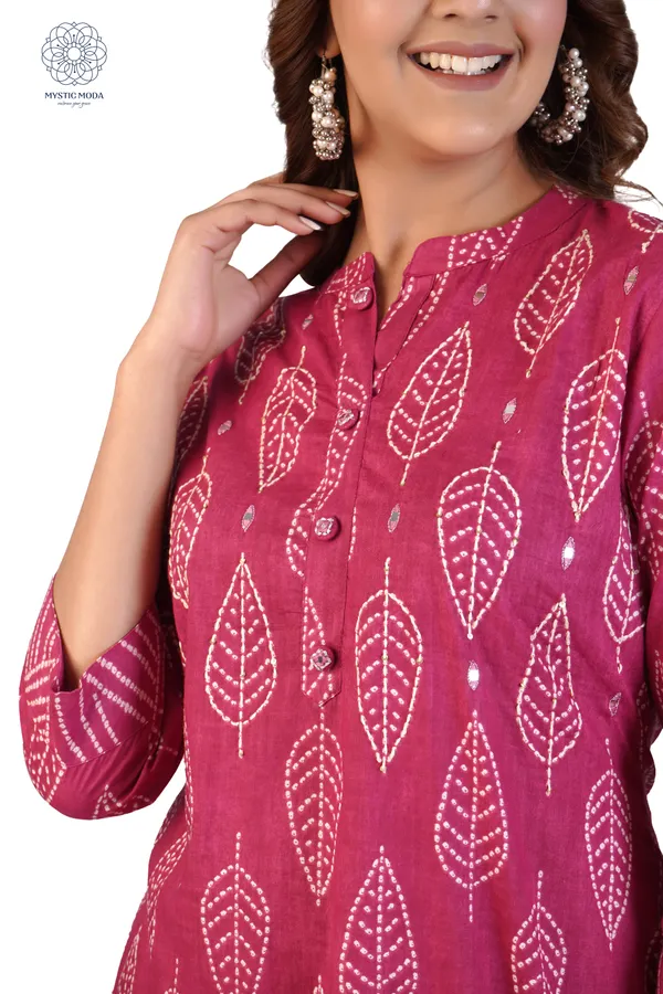 Red_Cotton_Hand_Block_Printed_Kurta_Pant_Set_With_Dupatta_Ethnic_Wear_For_Women