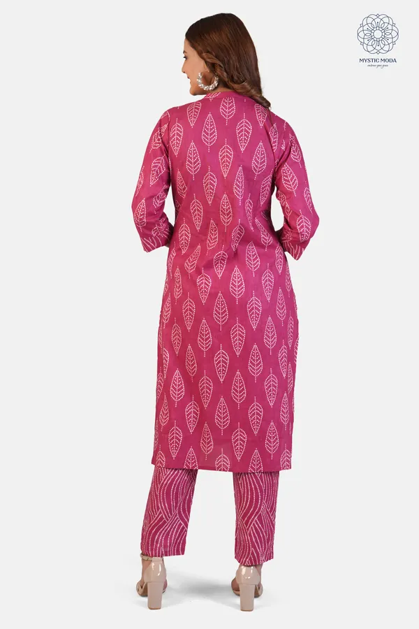 Red_Cotton_Hand_Block_Printed_Kurta_Pant_Set_With_Dupatta_Ethnic_Wear_For_Women