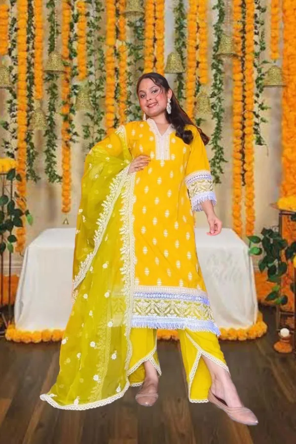 Yellow_Embroidered_Rayon_Salwar_Suit_Set_With_Thread_Work_Elegant_Ethnic_Wear_For_Women