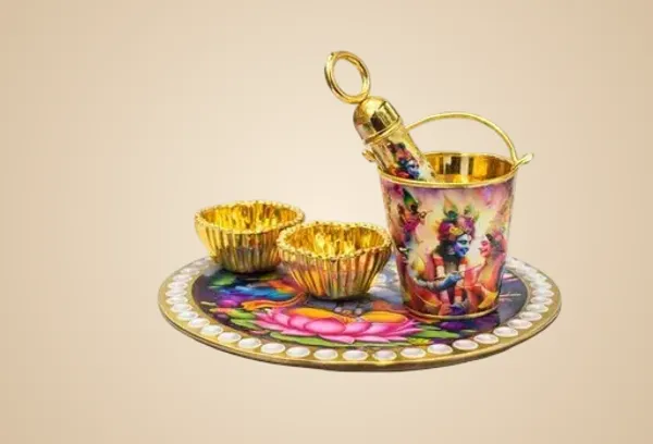 Multicolour_Laddu_Gopal_Ji_Holi_Special_Snan_Set_Brass_Gold_Plated_Balti_Lota_Katori_Thali_Kanha_Ji_Holi_Decoration_Rangotsav_Pooja_Accessories