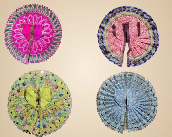 Multicolour_Pack_Of_4_Size_0_Laddoo_Gopal_Dresses_Beautifully_Embroidered_In_Vibrant_Colors
