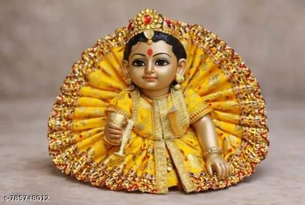 Multicolour_Laddu_Gopal_Dress_Size_1_Pack_Of_4_Kanha_Ji_Poshak_With_Mukut_Set_Baby_Krishna_Festival_Holi_Special_Outfit_Combo