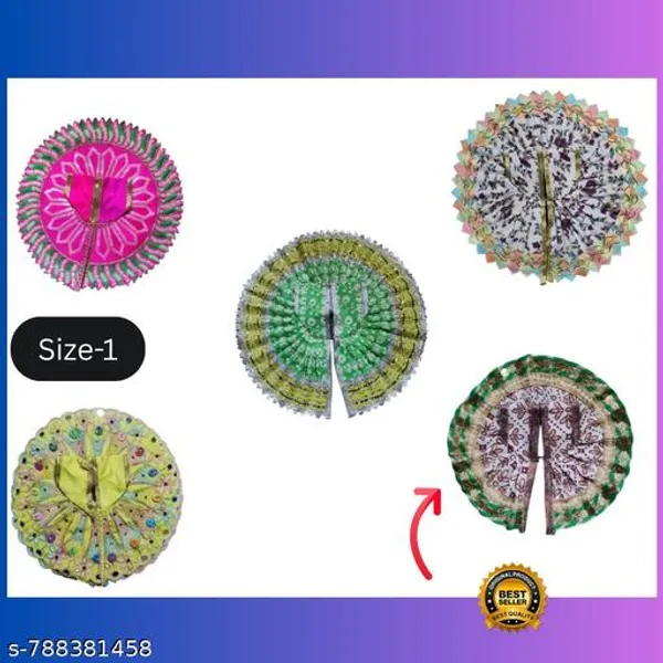 Multicolour_Pack_Of_5_Handcrafted_Laddoo_Gopal_Dresses_Size_1_Colorful_Krishna_Dresses_With_Sparkling_Embellishments