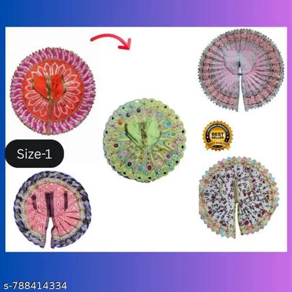 Multicolour_Pack_Of_5_Handcrafted_Laddoo_Gopal_Dresses_Size_1_Colorful_Krishna_Dresses_With_Sparkling_Embellishments