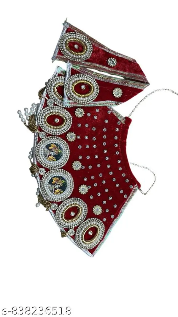 Multicolour_Khatushyam_Ji_Lehnga_Patka_Size_6_Decorative_Deity_Dress_For_Pooja
