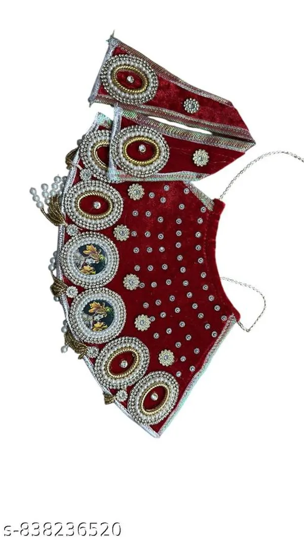 Multicolour_Khatushyam_Ji_Lehnga_Patka_Size_4_Decorative_Deity_Dress_For_Pooja
