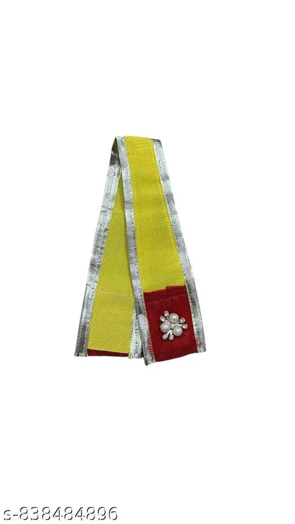 Multicolour_Khatushyam_Ji_Lehnga_Patka_Size_2_Yellow_Red_Decorative_Deity_Dress