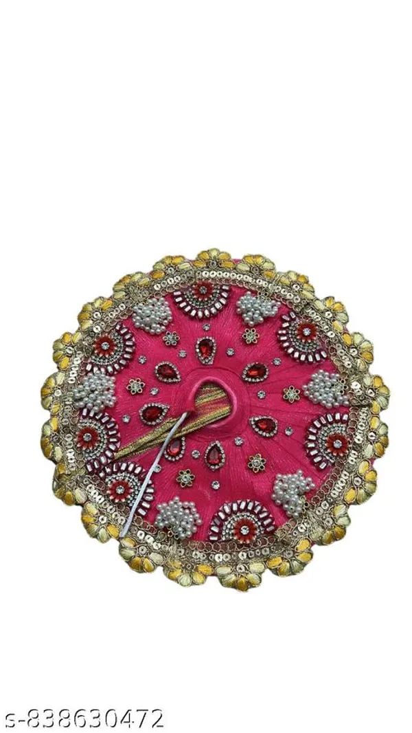 Multicolour_Laddoo_Gopal_Ji_Dress_Mukut_Mala_Size_2_Decorative_Krishna_Idol_Outfit