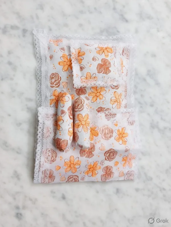 Orange_Flower_Print_Laddu_Gopal_Ji_Bed