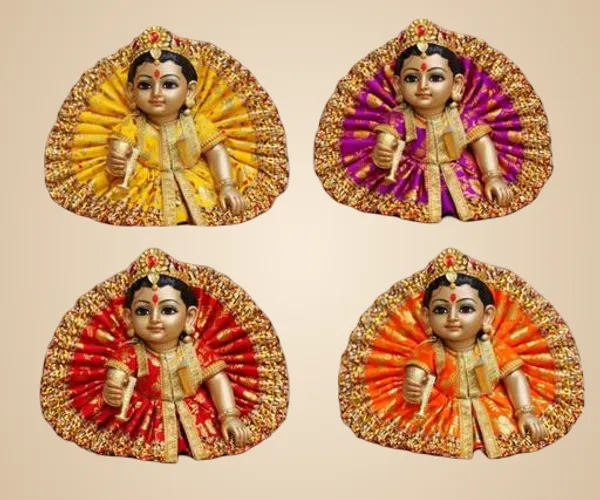 Multicolour_Laddu_Gopal_Dress_Size_1_Pack_Of_4_Kanha_Ji_Poshak_With_Mukut_Set_Baby_Krishna_Festival_Holi_Special_Outfit_Combo