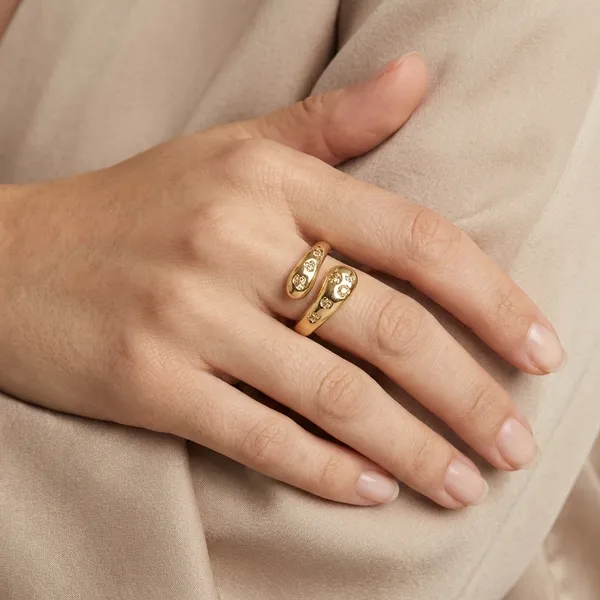 Pack_Of_2_Gold_Spiral_Ring_With_Crystal_Accents_And_Buckle_Rings_Combo_Set