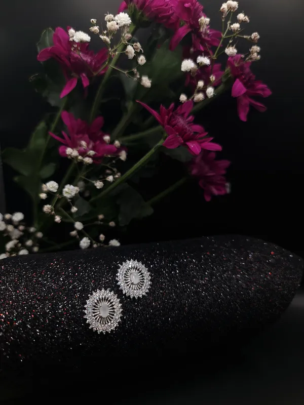 Silver_Elegant_Oval_Stud_Earrings_With_Crystal