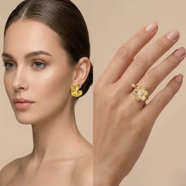 Multicolor_Floral_Pearl_Ring_And_Petal_Stud_Earrings_Combo_Set_Pack_Of_2
