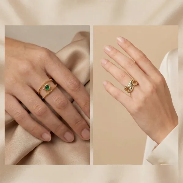 Multicolor_Twisted_Chain_Ring_With_Crystal_And_Twisted_Rope_Ring_Combo_Set_Pack_Of_2