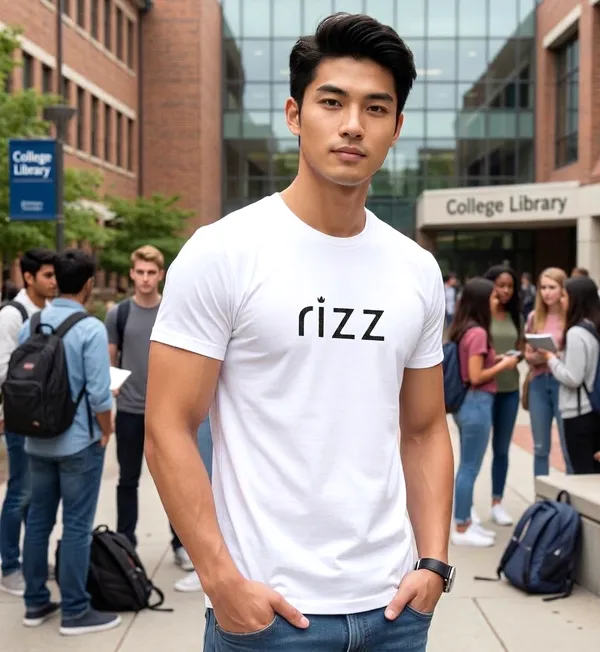White_Cotton_Rizz_Typography_Casual_T-Shirt_For_Unisex