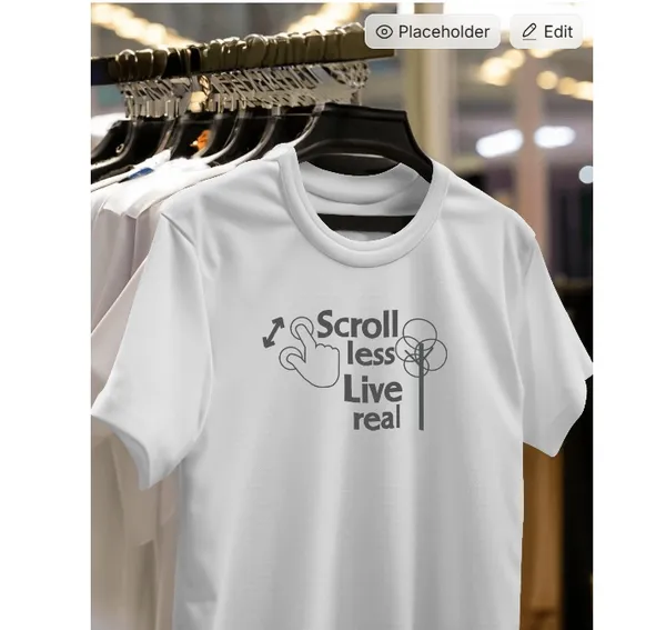 White_Cotton_Scroll_Less_Live_Real_Graphic_Print_T-Shirt_For_Unisex