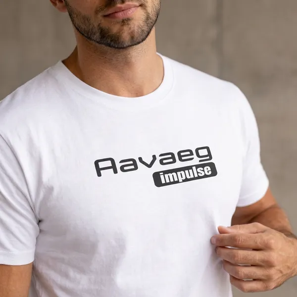White_Cotton_Aavaeg_Impulse_Printed_Cotton_T-Shirt_For_Unisex