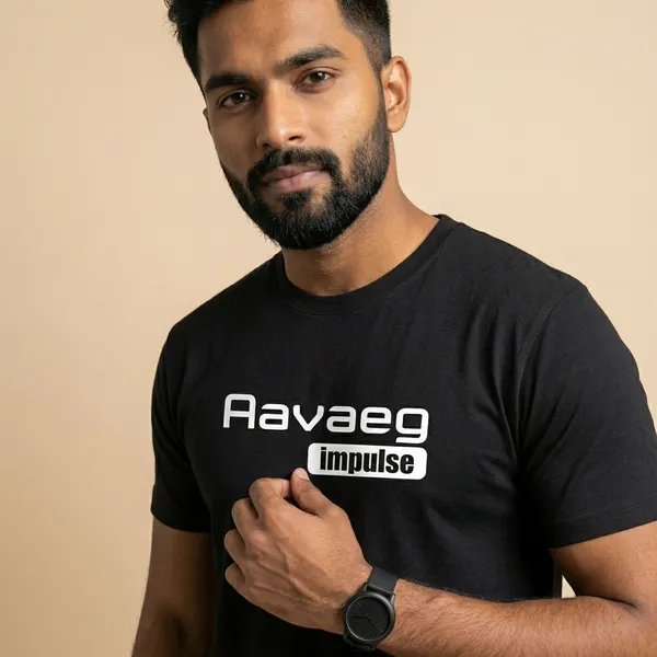 Black_Cotton_Aavaeg_Impulse_Cotton_T-Shirt_For_Unisex