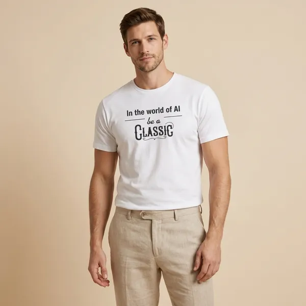White_Cotton_In_The_World_Of_Ai_Be_A_Classic_Printed_T-Shirt_For_Unisex