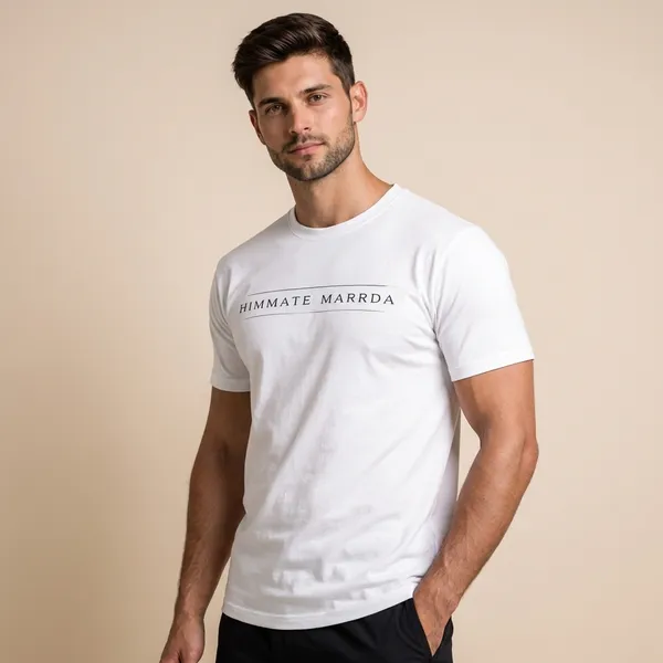 White_Cotton_Himmate_Marrda_Printed_Gym_T-Shirt_For_Unisex