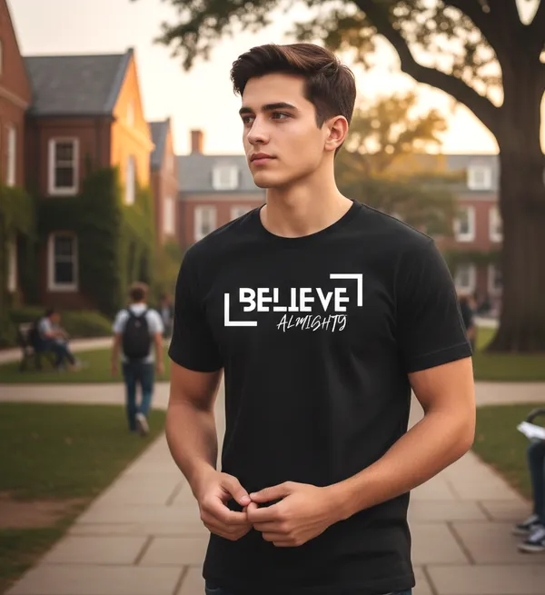 Black_Cotton_Believe_Almighty_Motivational_Graphic_T-Shirt_For_Unisex