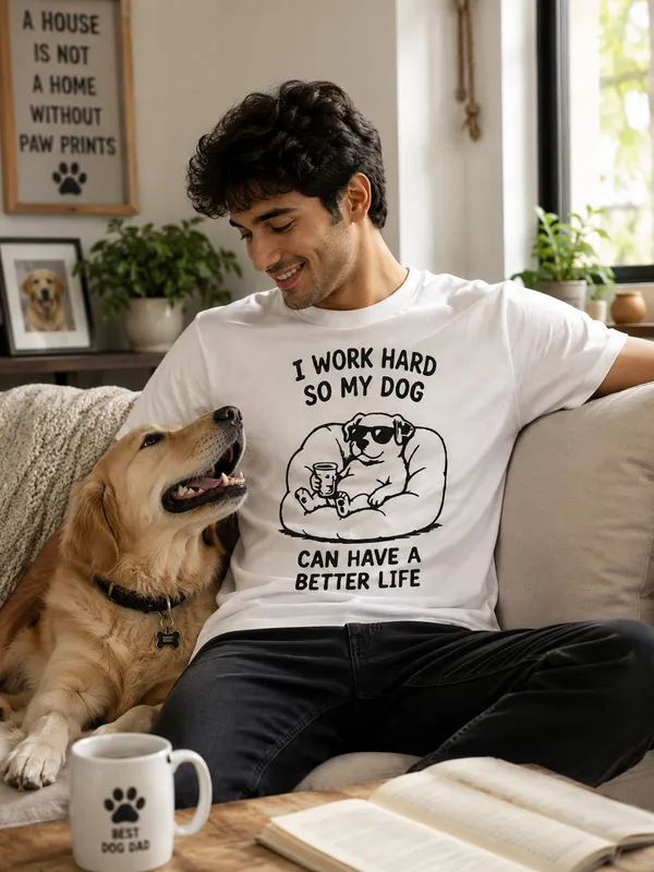 White_Cotton_Dog_Love_Tshirt