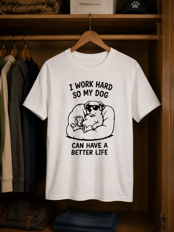 White_Cotton_Dog_Love_Tshirt