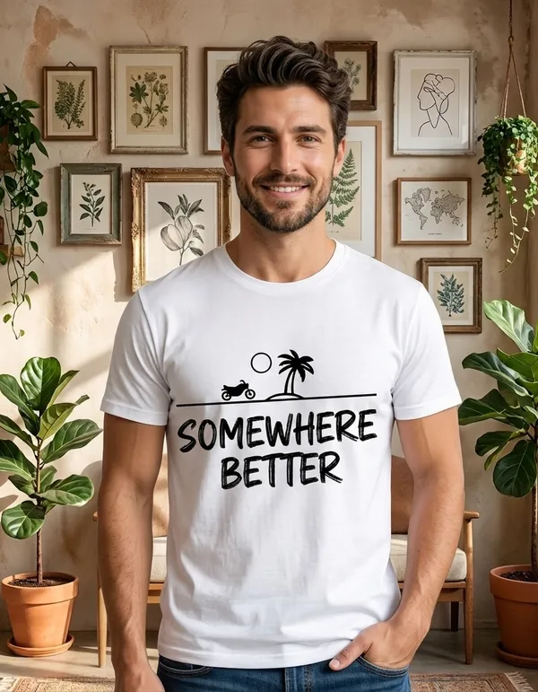 White_Cotton_Somewhere_better_Tshirt