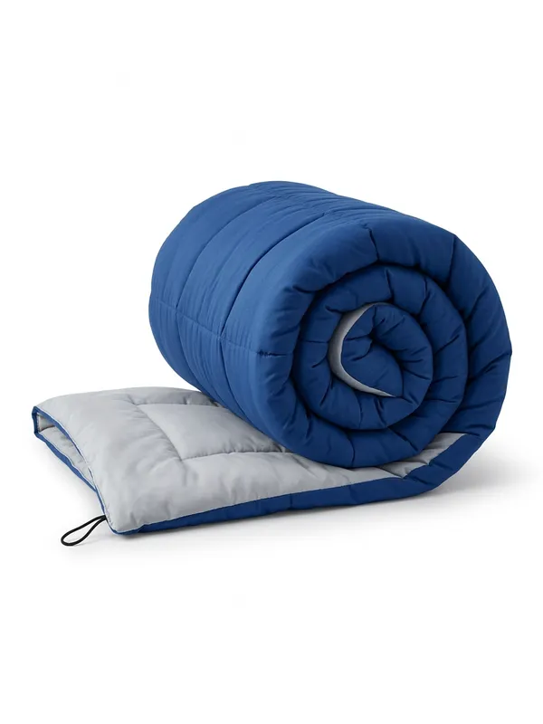 Signature_Reversible_Box-Stitch_Double_Comforter_Premium_Down-Feel_Insert_With_4_Corner_Tabs,_Machine_Washable_(Grey_And_Blue)