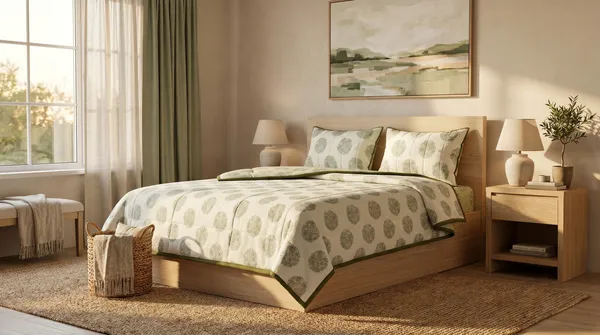 Dohar_Premium_100%_Cotton_Single_Bed_Floral_Medallion_Motif,_All_Season_Reversible_Blanket,_Soft,_Lightweight_And_Breathable_Ac_Dohar/Quilt/Blanket/For_Bed_Off-White