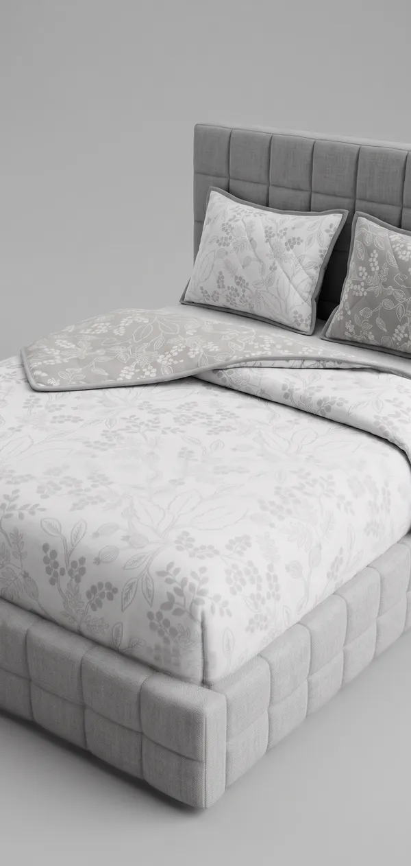 Dohar_Premium_100%_Cotton_Single_Bed_Taupe/Beige_Botanical_Floral,_All_Season_Reversible_Blanket,Lightweight_&_Breathable_Blanket_for_Bed,_Sofa_AC_Blanket_220_x_146cm