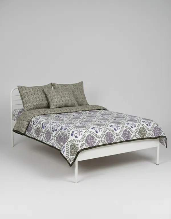 Dohar_Premium_100%_Cotton_Double_Bed_Geometric_Pattern_Tile,_All_Season_Reversible_Blanket,_Soft,_Lightweight_And_Breathable_Ac_Dohar/Quilt/Blanket/For_Bed_Royal_Purple