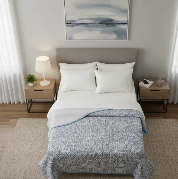 Textured_Geometric_Cotton_Bedding_Set_Double_Bedsheet_Comforter_Lightweight,_Durable_&_Cozy_Ideal_For_Everyday_Use_&_Mild_Winter_,_Aqua_Blue