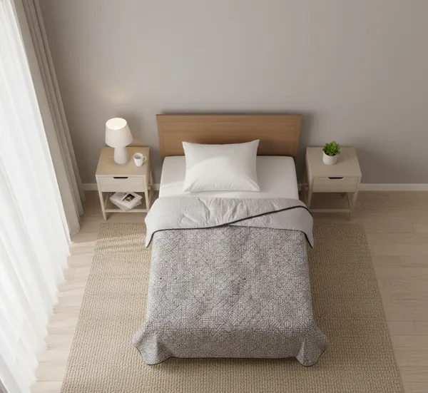 Textured_Geometric_Cotton_Bedding_Set_Double_Bedsheet_Comforter_Lightweight,_Durable_&_Cozy_Ideal_For_Everyday_Use_&_Mild_Winter_,_Charcoal_Grey