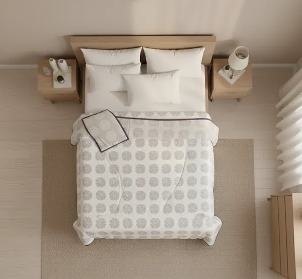 Diamond_Floral_Block-Print_Cotton_Bedding_Set_Double_Bedsheet_Comforter_Lightweight,_Durable_&_Cozy_Ideal_For_Everyday_Use_&_Mild_Winter_,_Beige