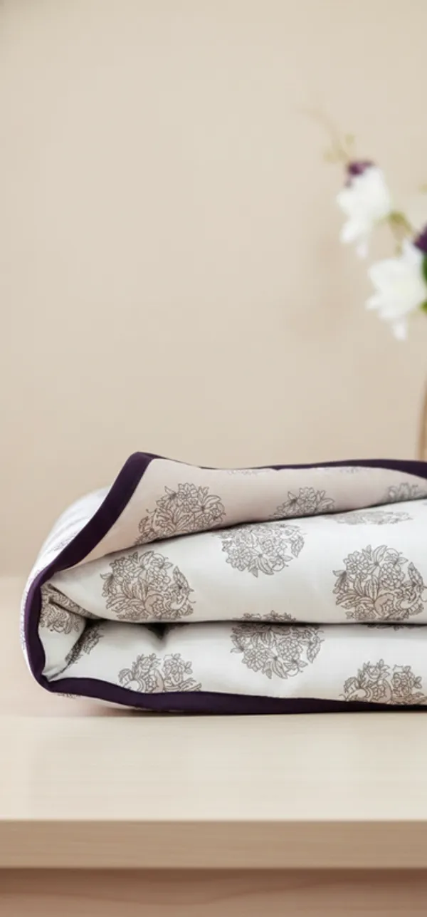 Diamond_Floral_Block-Print_Cotton_Bedding_Set_Double_Bedsheet_Comforter_Lightweight,_Durable_&_Cozy_Ideal_For_Everyday_Use_&_Mild_Winter_,_Beige