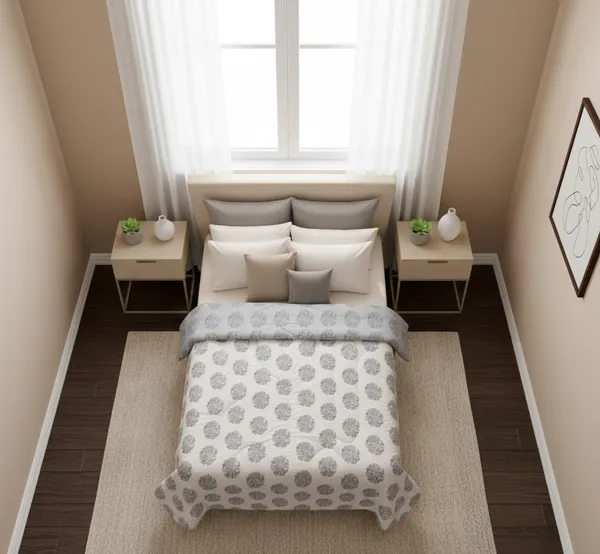 Diamond_Floral_Block-Print_Cotton_Bedding_Set_Double_Bedsheet_Comforter_Lightweight,_Durable_&_Cozy_Ideal_For_Everyday_Use_&_Mild_Winter_,_Cream