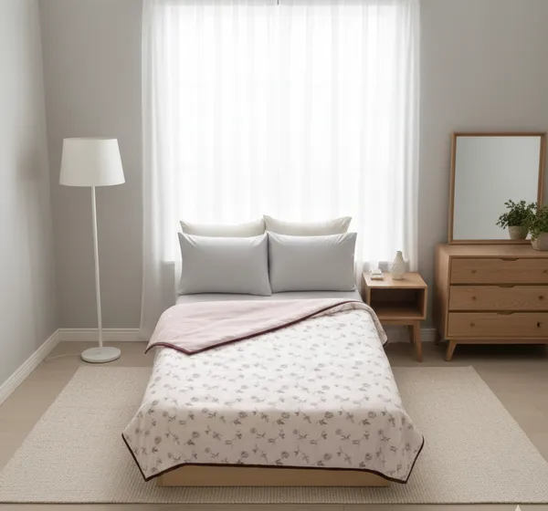 Botanical_Harmony_Cotton_Bedding_Set_Double_Bedsheet_Comforter_Lightweight,_Durable_&_Cozy_Ideal_For_Everyday_Use_&_Mild_Winter_,_Dusty_Rose