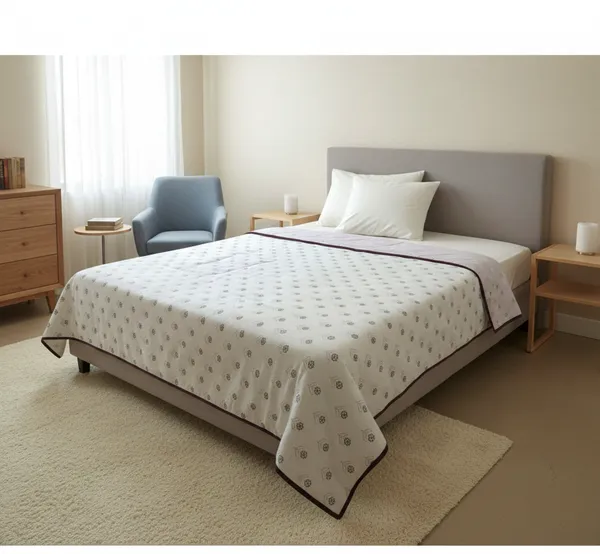 Diamond_Floral_Pattern_Cotton_Bedding_Set_Double_Bedsheet_Comforter_Lightweight,_Durable_&_Cozy_Ideal_For_Everyday_Use_&_Mild_Winter_,_Burgundy_&_Silver