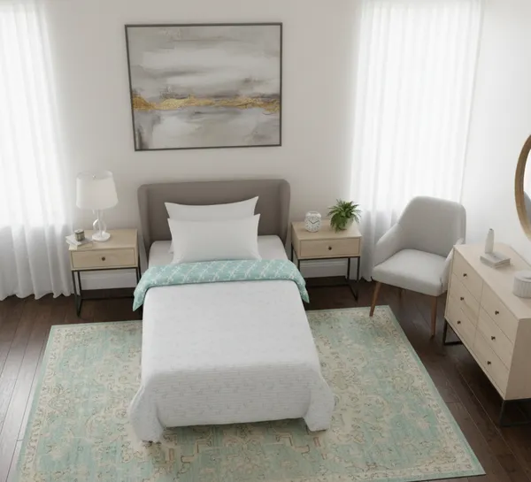 Modern_Geometric_Cotton_Bedding_Set_Double_Bed_Sheet_Comforter_Lightweight,_Durable_&_Cozy_Ideal_For_Everyday_Use_&_Mild_Winter_,_Aqua/Teal