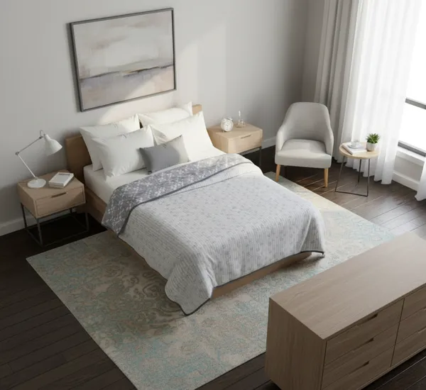 Modern_Geometric_Cotton_Bedding_Set_Double_Bed_Sheet_Comforter_Lightweight,_Durable_&_Cozy_Ideal_For_Everyday_Use_&_Mild_Winter_,_Silver/Light_Grey