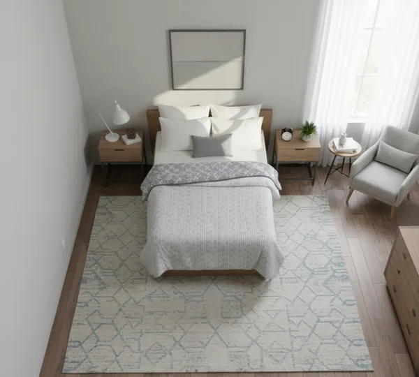 Modern_Geometric_Cotton_Bedding_Set_Double_Bed_Sheet_Comforter_Lightweight,_Durable_&_Cozy_Ideal_For_Everyday_Use_&_Mild_Winter_,_Silver/Light_Grey