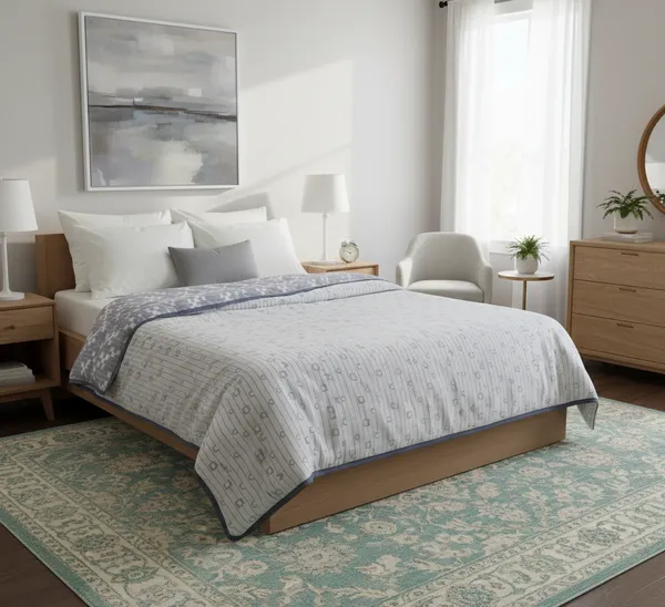 Modern_Geometric_Cotton_Bedding_Set_Double_Bed_Sheet_Comforter_Lightweight,_Durable_&_Cozy_Ideal_For_Everyday_Use_&_Mild_Winter_,_Silver/Light_Grey